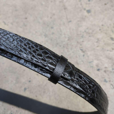 Thắt lưng Cá sấu Bông hông rất Mềm Và Bền TS111B (mặt bạc)