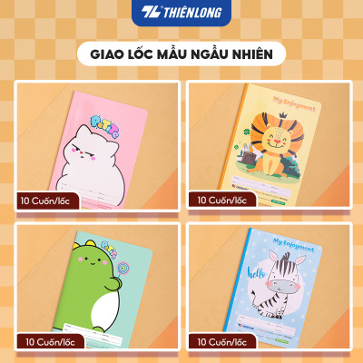 Combo 5/10/20 Tập học sinh chống lóa 80 trang 4 ô ly vuông 2.5mm 100gsm Thiên Long TP-NB003 - Mẫu ngẫu nhiên