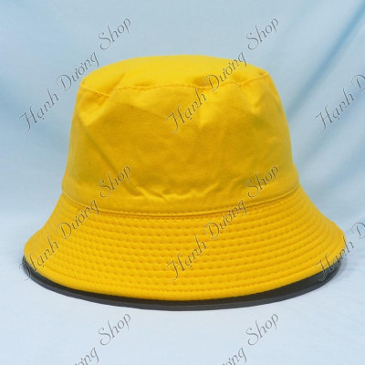 Mũ bucket thêu chữ D nón tai bèo vành nhỏ nón bucket đội được 2 mặt thời trang