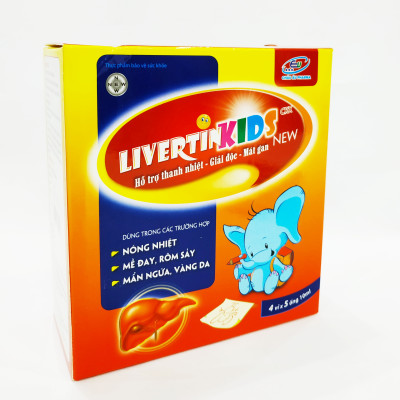SIRO MÁT GAN TRẺ EM LIVERTIN KIDS - THANH NHIỆT MÁT GAN GIẢI ĐỘC - KHÔNG LO DỊ ỨNG - MẨN NGỨA NỔI MỀ ĐAY - NHIỆT MIỆNG - LIVERTINKIDS HỘP 20 ỐNG NHỰA BẺ