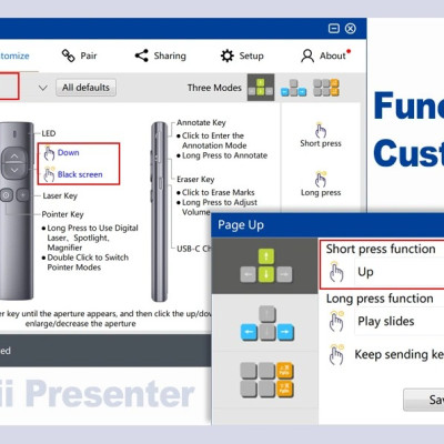 Bút trình chiếu kĩ thuật số LASER xanh NORWii N96S dùng cho màn hình LED/TV và màn chiếu. Tích hợp bộ nhớ 32GB. HÀNG CHÍNH HÃNG CÓ BẢO HÀNH 