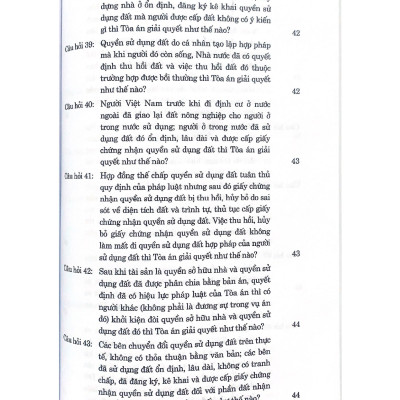 100 câu hỏi giải quyết tranh chấp về đất đai tại Tòa án