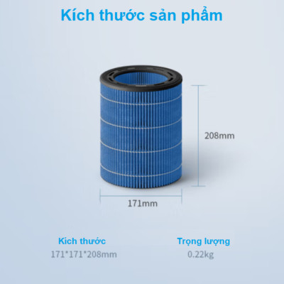 [ HÀNG CHÍNH HÃNG ] Màng lọc máy tạo độ ẩm (NanoCloud) thương hiệu Hà Lan cao cấp Philips, màu xanh-trắng - FY5035