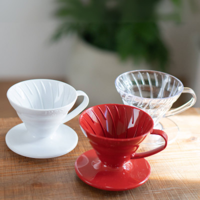 Phễu pha cà phê Hario V60 Coffee Dripper (phễu nhựa, 3 màu)