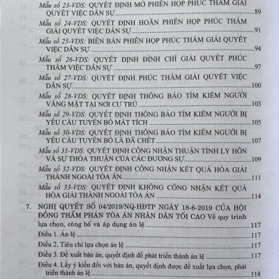 Hệ Thống Các Nghị Quyết Của Hội Đồng Thẩm Phán, Toà Án Nhân Dân Tối Cao Về Dân Sự Và Tố Tụng Dân Sự Từ Năm 1990 Đến 2023