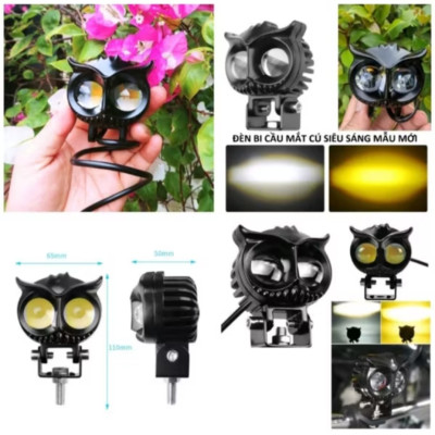 ĐÈN TRỢ SÁNG MẮT CÚ SIÊU SÁNG PHA TRẮNG CỐT VÀNG LẮP XE MÁY ÔTÔ MẪU MỚI CHẤT LƯỢNG