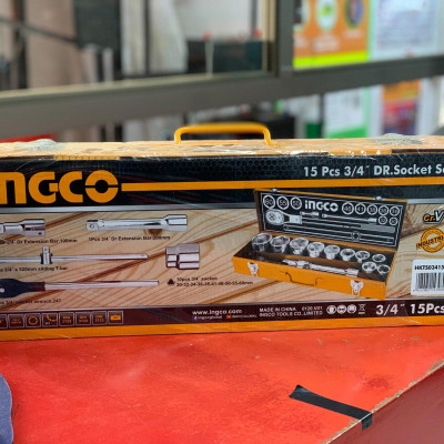 BỘ 15 ĐẦU TUÝP TAY VẶN (3/4") INGCO HKTS034151 - HÀNG CHÍNH HÃNG