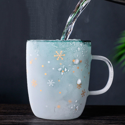 Ly thủy tinh cây thông giáng sinh 300ml siêu đẹp cao cấp kèm nắp