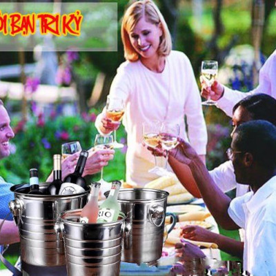 XÔ INOX 304 ĐỰNG ĐÁ - ƯỚP LẠNH LÀM MÁT RƯỢU BIA