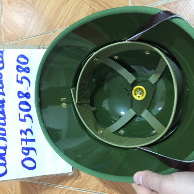 Mũ cối tàu lòng vàng cốt phíp không ngấm nước vải gabadin tô châu 