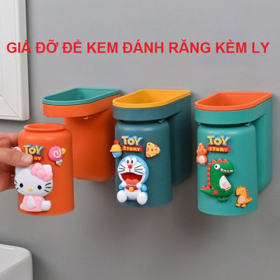 Kệ để bàn chải kem đánh răng dán tường, kệ nhà tắm để ly , Giá treo để bàn chải đánh răng siêu dính ,Cốc Để Bàn Chải Và Kem Đánh Răng, Dao cạo râu