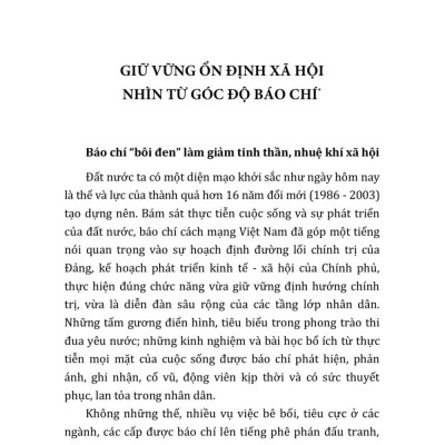 Báo chí nuôi dưỡng lòng tin ( bản in 2025)