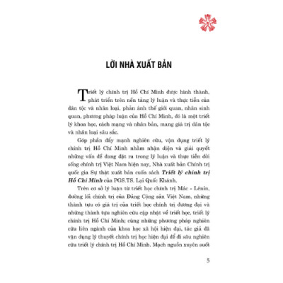 Triết lý chính trị Hồ Chí Minh (bản in 2024)