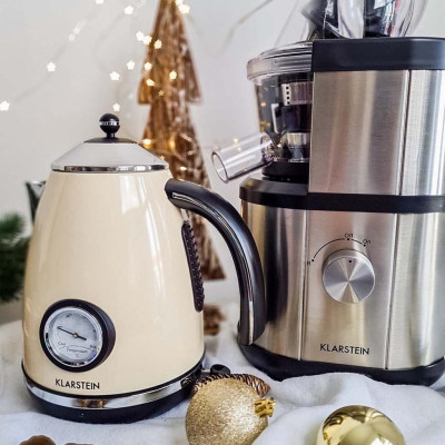 ẤM SIÊU TỐC KLARSTEIN AQUAVITA CREAM 1,7L 10021357 - hàng Chính Hãng 