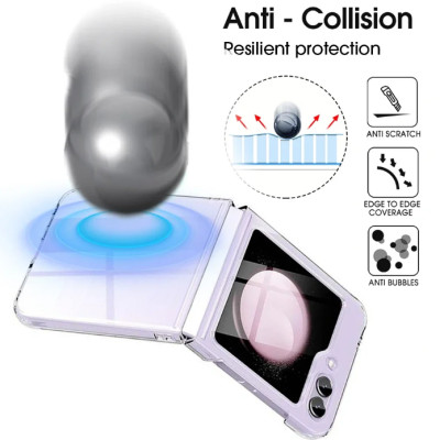 Ốp lưng trong suốt chống sốc cho Samsung Galaxy Z Flip 7 / Z Flip 6 hiệu Likgus Crystal - Bảo vệ toàn diện, chống sốc chống va đập, đệm khí 4 góc - Hàng nhập khẩu