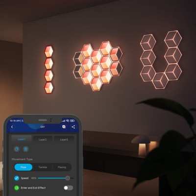 Đèn LED lục giác lắp ghép Govee Glide Hexagon Light Panels Ultra H606A | Ánh sáng đa diện siêu việt