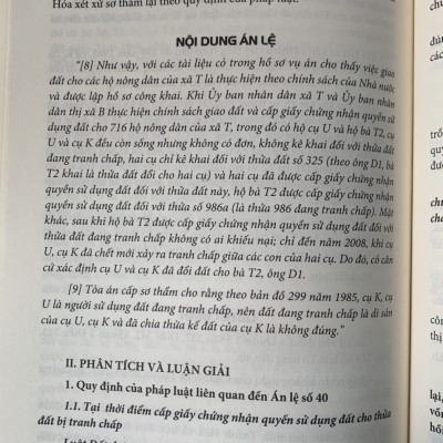 Án lệ Việt Nam - Phân tích và luận giải, tập 1 từ án lệ 01 đến án lệ 43 (tái bản lần thứ hai)