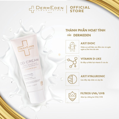 Kem chống nắng SPF 50PA+++ kết hợp trang điểm và dưỡng da, làm đều màu da, chống lão hóa DermEden DD Cream 50 ml