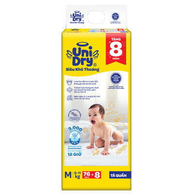 Tã quần UniDry Siêu khô thoáng gói Jumbo mới size M