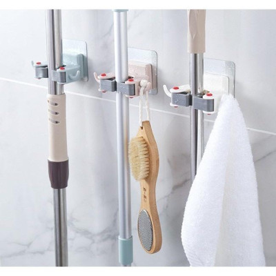 Kẹp Móc Dán Tường Treo Cây Lau Nhà Hiện Đại Tiện Dụng, Cán Chổi Gắn Tường Đa Năng, Chắc Chắn, Tiện Lợi Cho Mọi Nhà - TakyHome 4029