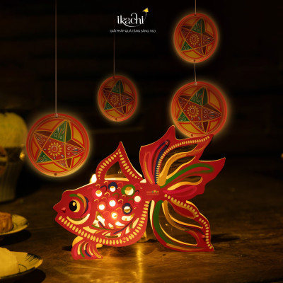 Lồng đèn Trung Thu - Lồng đèn trang trí "Ký ức tuổi thơ" hình Cá siêu to