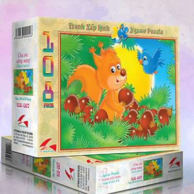 Tranh xếp hình Tia Sáng Chú sóc siêng năng ( 108 mảnh)