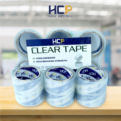 Băng keo trong HCP Siêu Dính 50m Độ Bền Đứt Cao Niêm Phong Chắc Chắn