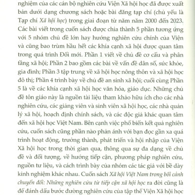 Xã Hội Việt Nam Trong Bối Cảnh Chuyển Đổi - Những Nghiên Cứu Từ Tiếp Cận Xã Hội Khoa Học - Đồng chủ biên: Nguyễn Đức Vinh, Đặng Nguyên Anh