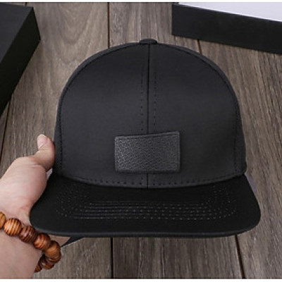 Nón hiphop, mũ snapback logo vuông phối vải kaki form đứng chuẩn thời trang đường phố siêu đẹp