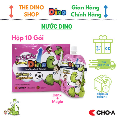 Nước Uống Dinh Dưỡng Vị Dâu Dành Cho Trẻ Em Strong Dino (10 Gói x 120ml)