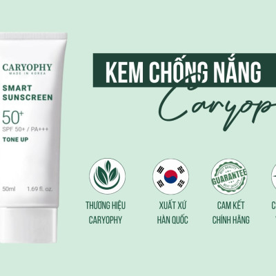 Kem Chống Nắng Caryophy Smart Sunscreen SPF50+ PA +++ Tone Up 50ml