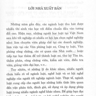 Nghề Luật và cơ hội nghề nghiệp cho người học luật