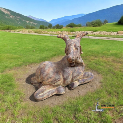 Tượng Gốm Hình Con Dê Goat
