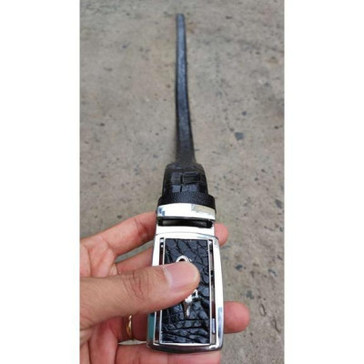 Thắt lưng Cá sấu Bông hông rất Mềm Và Bền TS111B (mặt bạc)