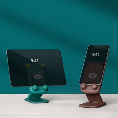 Giá Đỡ Điện Thoại - Ipad Hình Gấu Vịt dễ thương, Có Thể để nâng smartphone live stream tự chụp quay video cam trước Điều Chỉnh Độ Cao - miếng lót chuột