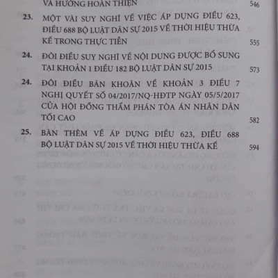 Thời Hiệu, Thừa Kế Và Thực Tiễn Xét Xử (Tái bản lần thứ nhất, có sửa đổi, bổ xung)