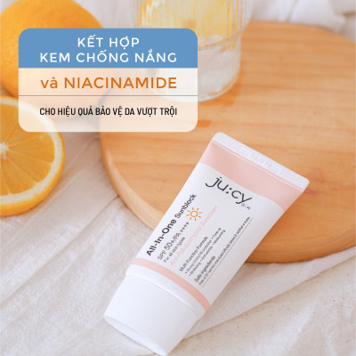 Combo kem chống nắng nâng tone và kem dưỡng trắng da Jucy