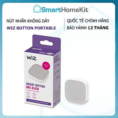 Nút nhấn không dây Wiz Portable Button EU điều khiển đèn Wiz, hàng chính hãng, BH 1 Năm