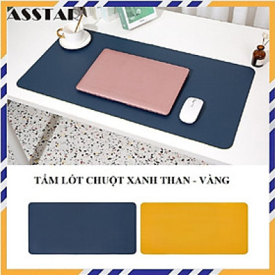 Tấm Lót Chuột, Miếng Lót Chuột, Chất Liệu Da PU 2 Mặt, Lót Chuột Cỡ Lớn 90x45cm và 80x40cm, Pad Chuột Kiêm Thảm Da Trải Bàn Làm Việc - Hàng Chính Hãng