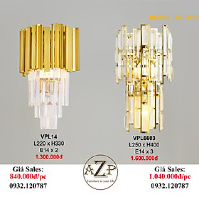 AZP - ĐÈN ỐP VÁCH / ĐÈN TRANG TRÍ / ĐÈN TREO TƯỜNG PHÒNG KHÁCH, PHÒNG NGỦ, NHÀ HÀNG, KHÁCH SẠN AZP-VPL14 / VLP6603 phong cách đương đại, hàng nhập khẩu AZP