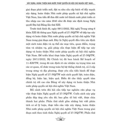 Xây dựng, hoàn thiện nhà nước pháp quyền xã hội chủ nghĩa Việt Nam. Giai đoạn mới, yêu cầu mới - bản in 2024
