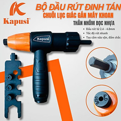 Bộ Đầu Rút Đinh Tán Lắp Máy Khoan K6803 – Tiện Lợi, Hiệu Quả, Đa Năng