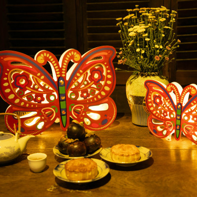 Lồng đèn Trung Thu - Lồng đèn trang trí "Ký ức tuổi thơ" hình Bướm (size mini)