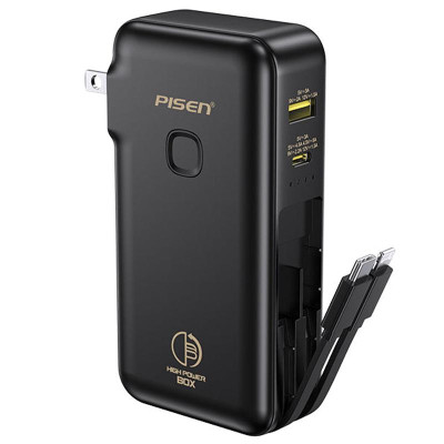 Sạc Dự Phòng Pisen Quick - High Power Box 22.5W 10000mAh - Màu Đen