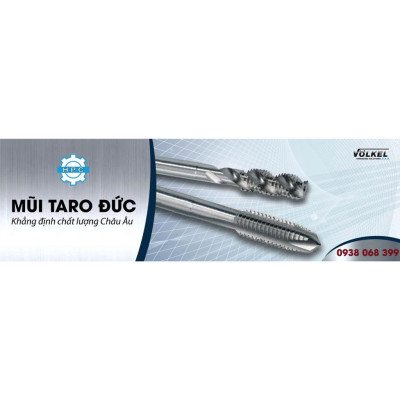 Bộ 3 mũi taro tay Volkel M 8 x 1.25 loại thẳng