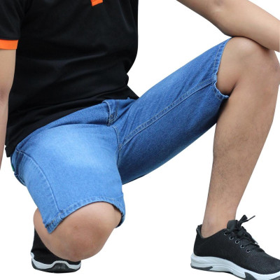 Quần Short Jean Nam Andromeda Phom Đứng Wash Nhẹ Vải Dày Không Ra Màu