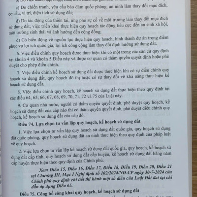 Chỉ dẫn tra cứu áp dụng Luật Đất Đai số 31/2024/QH15 được sửa đổi, bổ sung bởi luật số 43/2024/QH15