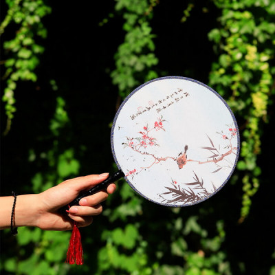 Quạt tròn cổ trang loại nhỏ, Quạt cổ trang Trung Hoa - Mẫu 5