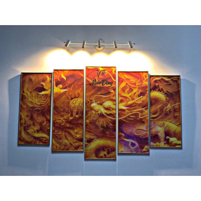 Đèn soi tranh GOSER 5 bóng phong cách cao cấp, sang trọng trang trí nhà cửa hiện đại.