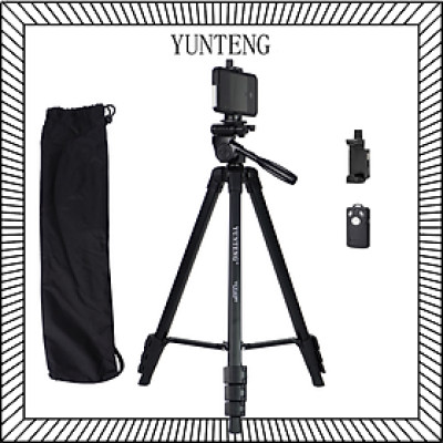 [Cao 1m8] Tripod điện thoại, máy ảnh Yunteng VCT-618N - Gậy cao 1m8 có kèm remote và kẹp điện thoại - Hàng chính hãng